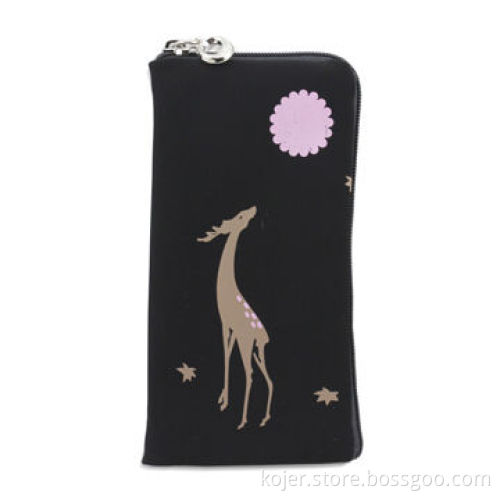 Mobile Phone Pouch for Apple's iPhone 4, Made of Velvet Material with Zipper Slider and Lanyard